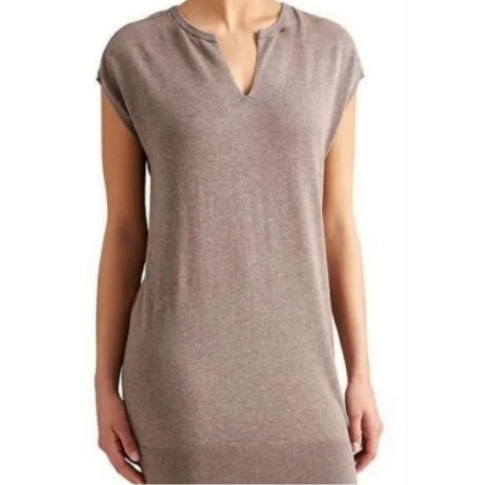 Athleta Intent Cap Sleeve‎ Brown Sweater Dress Size L